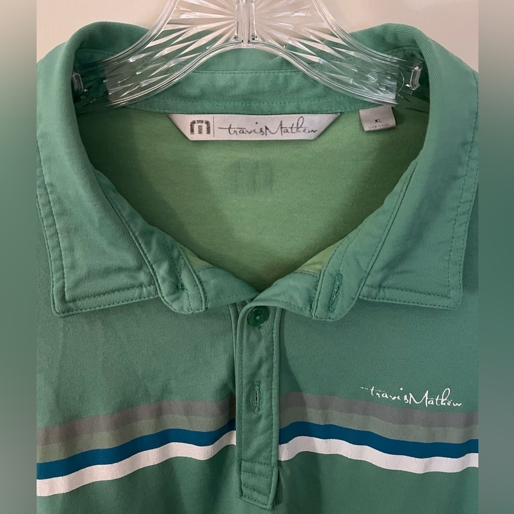 Travis Mathew Men’s Green Cotton Blend Polo Golf Casual Shirt w/Logo: Size XL - Picture 3 of 10